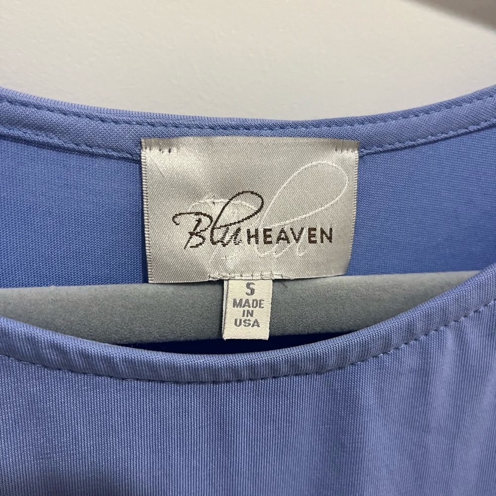 Blue Ruffle Sleeve Top - Picture 4 of 5